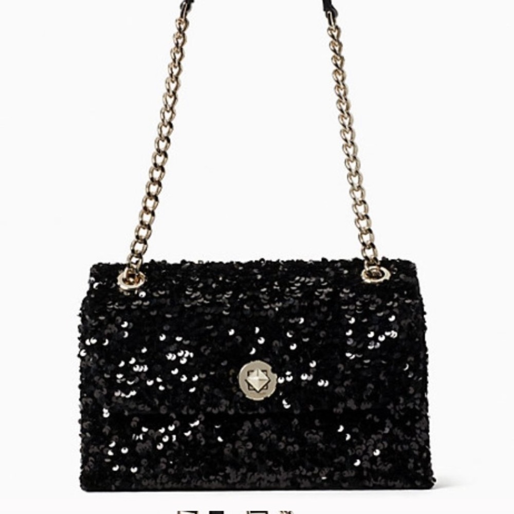 Kate Spade ♠️ Natalia black sequin bag